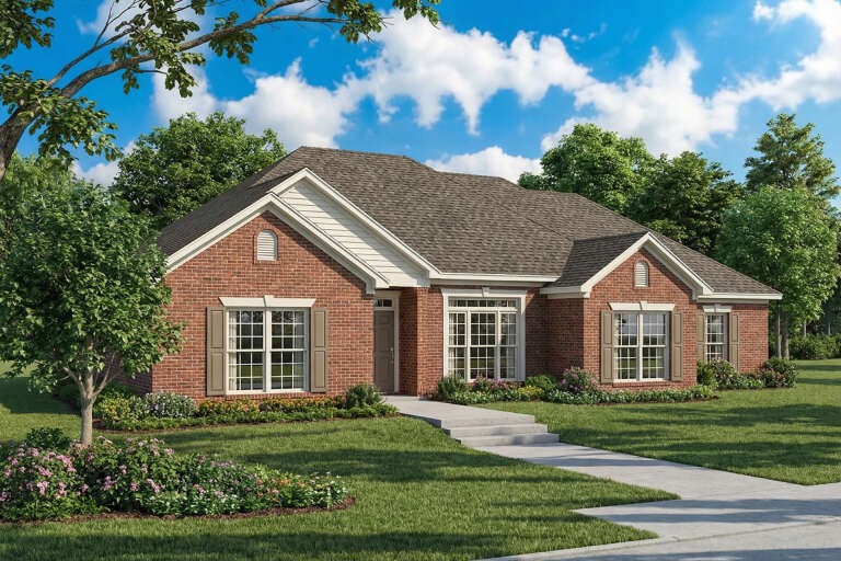 House Plan House Plan #2976 Angled Front Elevation