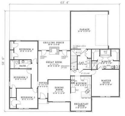 Main Floor  for House Plan #110-00068