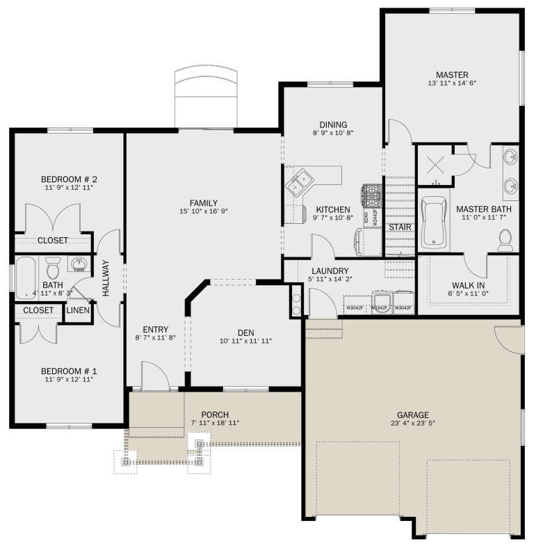 House Plan House Plan #29767 Drawing 1