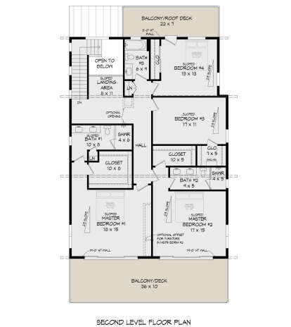 Second Floor for House Plan #940-00873