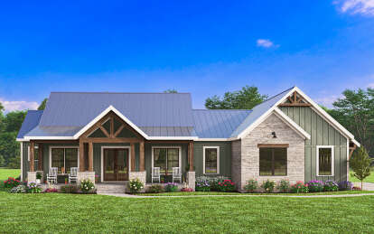 Modern Farmhouse House Plan #009-00375 Elevation Photo