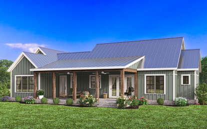 Modern Farmhouse House Plan #009-00375 Elevation Photo