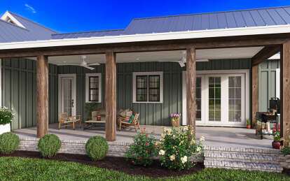 Modern Farmhouse House Plan #009-00375 Elevation Photo