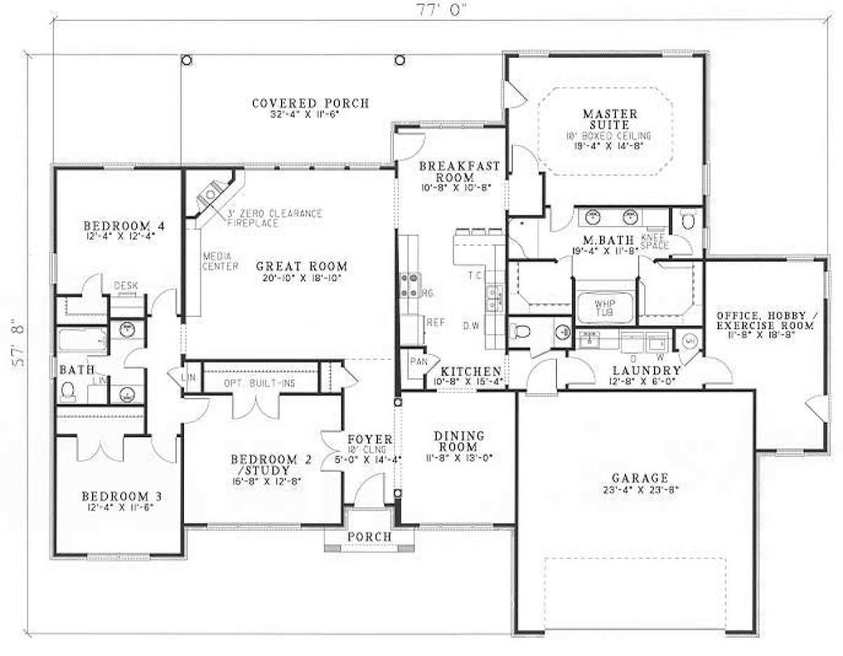Floorplan 1 for House Plan #110-00069