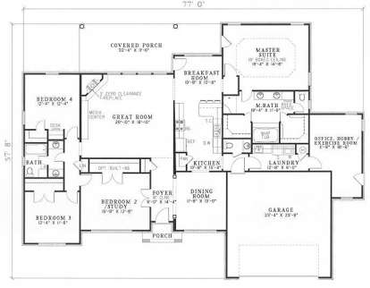 Floorplan 1 for House Plan #110-00069
