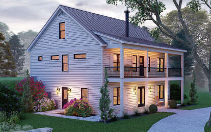 House Plan House Plan #29770 Angled Front Elevation