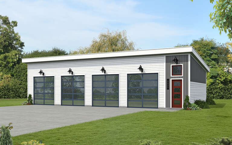 House Plan House Plan #29772 Angled Front Elevation