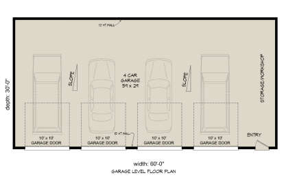 Garage Floor for House Plan #940-00876