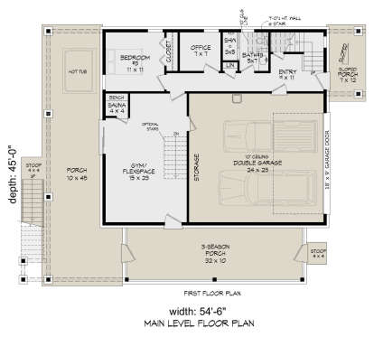 First Floor for House Plan #940-00877