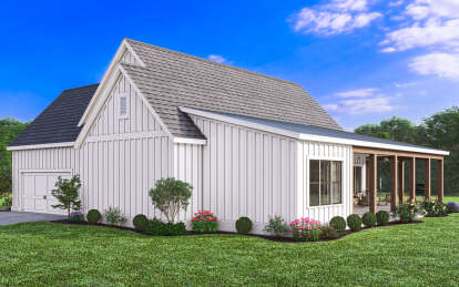 Modern Farmhouse House Plan #009-00376 Elevation Photo