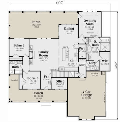 Main Floor for House Plan #009-00376