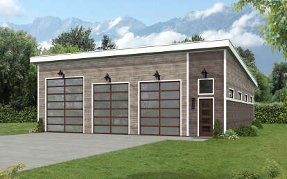House Plan House Plan #29780 Angled Front Elevation