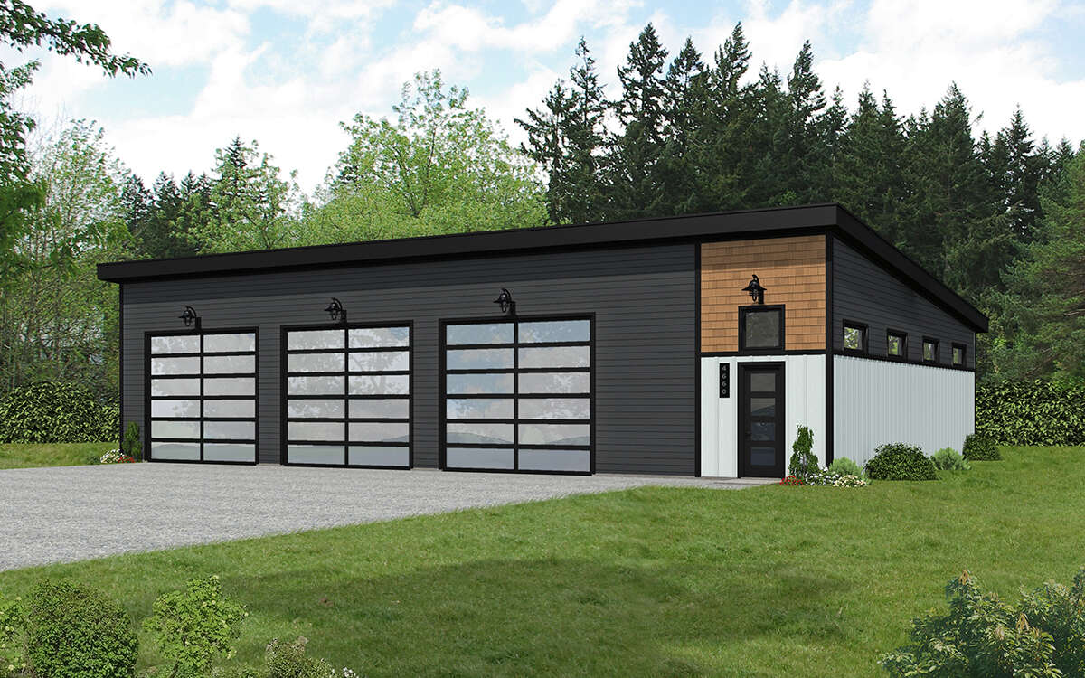 Modern 5 Car Garage Plan - 3,500 Square Feet | Floor Plan #940-00883 ...