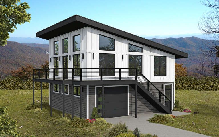 House Plan House Plan #29787 Angled Right Elevation