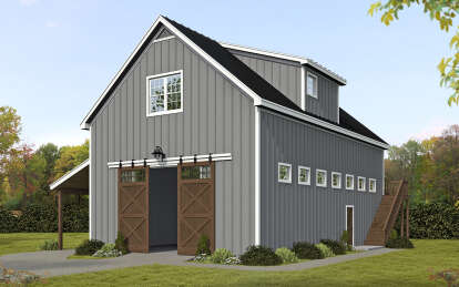 Barn House Plan #940-00889 Elevation Photo