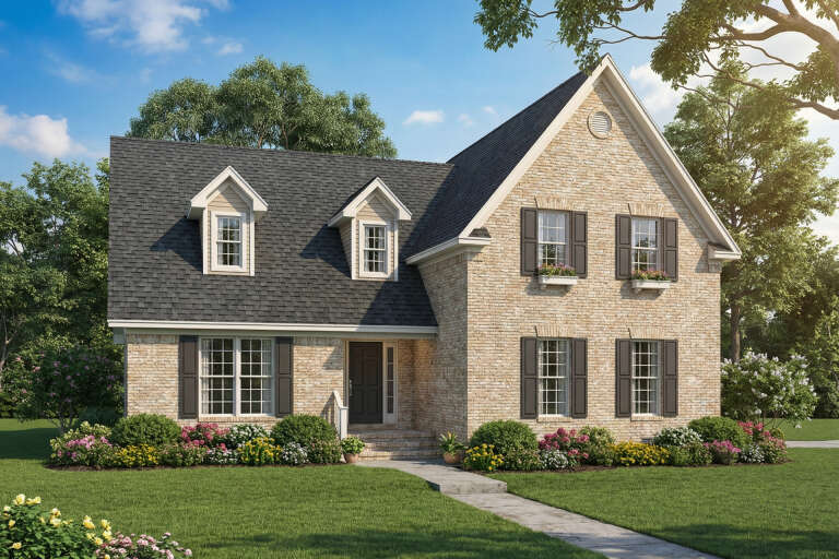 House Plan House Plan #2979 Angled Front Elevation