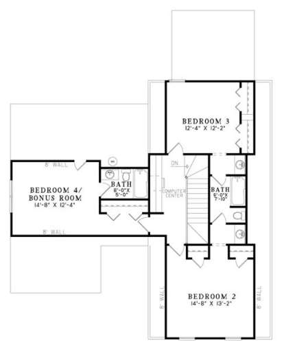 Second Floor for House Plan #110-00071