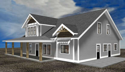 Craftsman House Plan #8387-00001 Elevation Photo