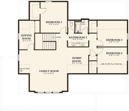 Second Floor for House Plan #8387-00001