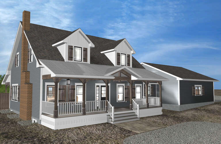 House Plan House Plan #29799 Angled Front Elevation