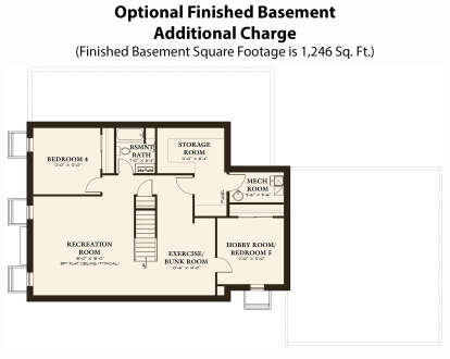 Basement for House Plan #8387-00002