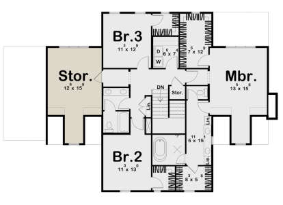 Second Floor for House Plan #963-00835