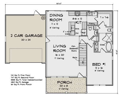 Main Floor  for House Plan #4848-00395