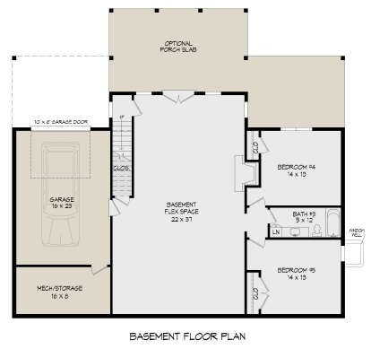 Basement for House Plan #940-00890