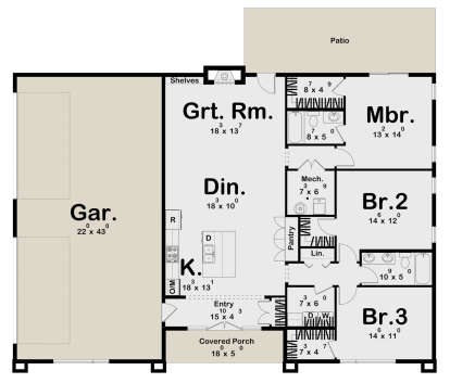 Main Floor  for House Plan #963-00837