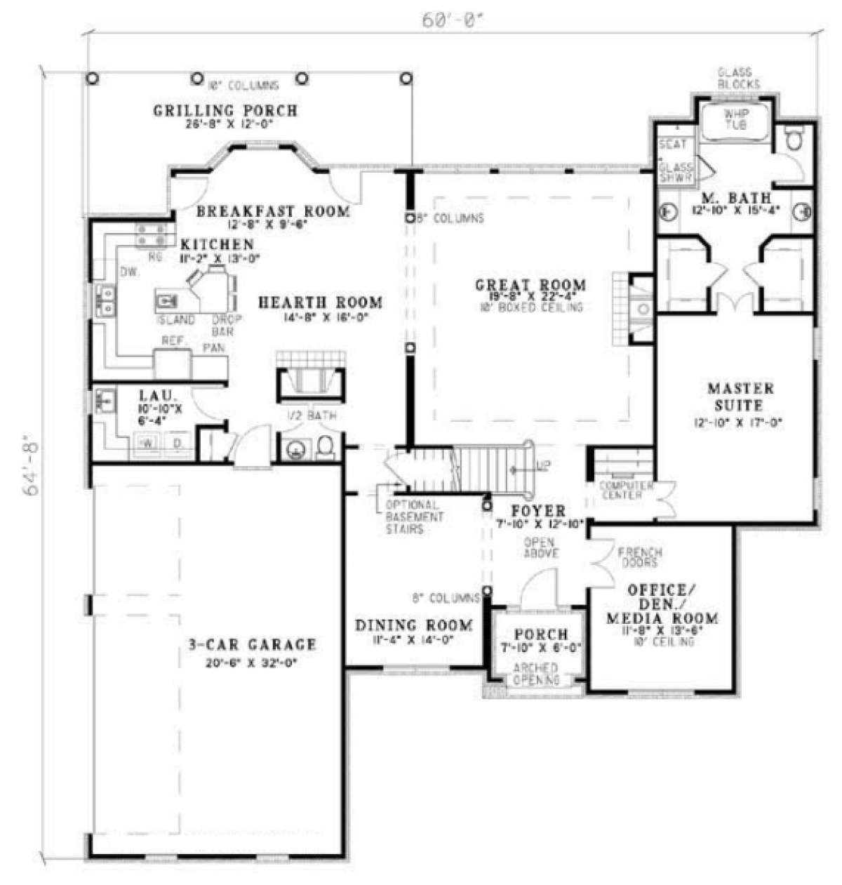 Floorplan 1 for House Plan #110-00072