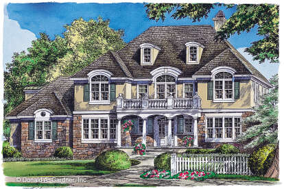 European House Plan #2865-00397 Elevation Photo