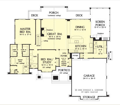 Main Floor  for House Plan #2865-00398