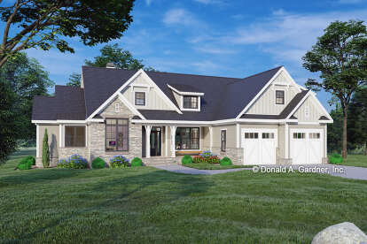 House Plan House Plan #29813 Angled Front Elevation