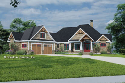 Craftsman House Plan #2865-00401 Elevation Photo