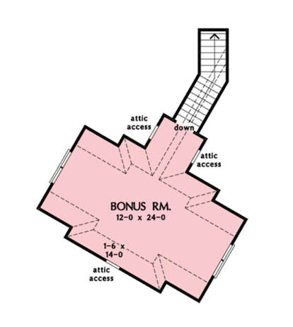 Bonus Room for House Plan #2865-00401