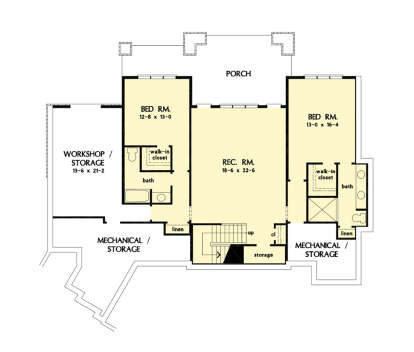 Basement for House Plan #2865-00401