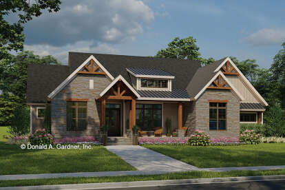 House Plan House Plan #29815 Angled Front Elevation