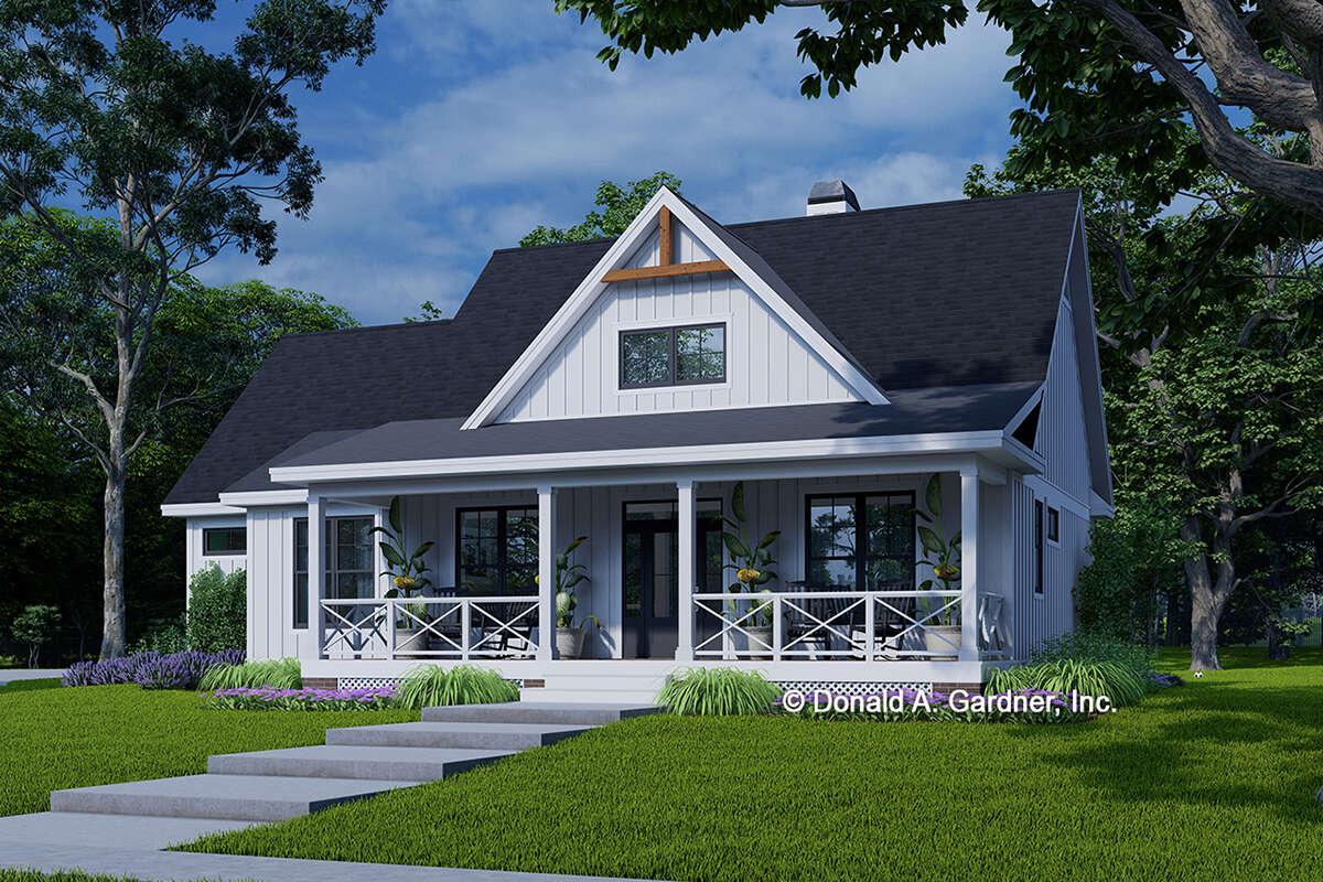 Modern Farmhouse House Plan #2865-00404 Elevation Photo