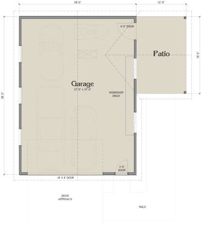 Garage Floor for House Plan #6785-00010