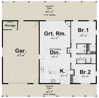 House Plan House Plan #29827 Drawing 1
