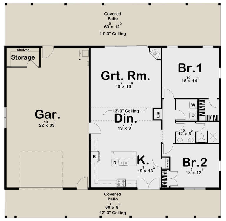 House Plan House Plan #29827 Drawing 1