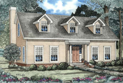 Cottage House Plan #110-00073 Elevation Photo