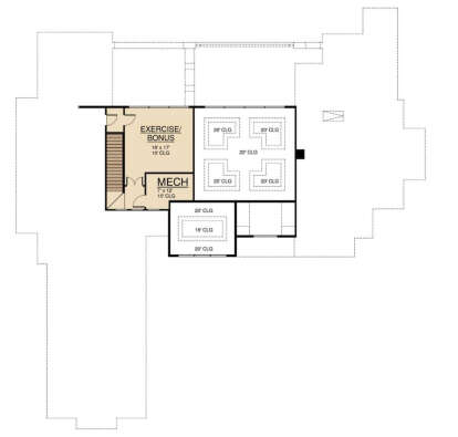 Bonus Room for House Plan #5445-00512