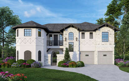 European House Plan #5445-00513 Elevation Photo