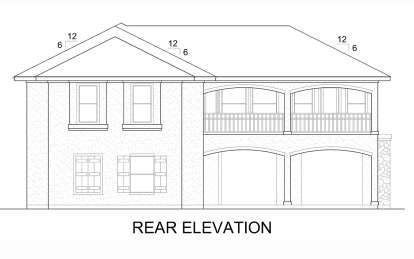 European House Plan #5445-00513 Elevation Photo