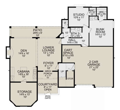 First Floor for House Plan #5445-00513