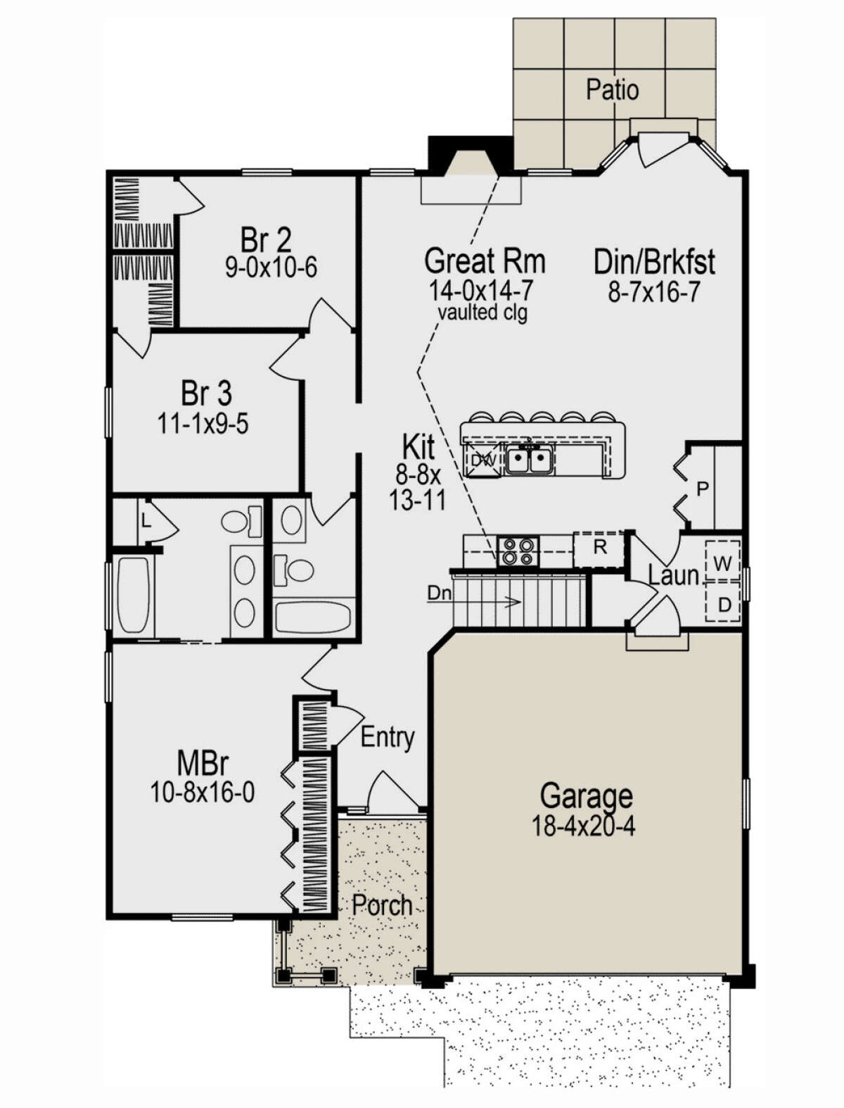 Main Floor for House Plan #5633-00431