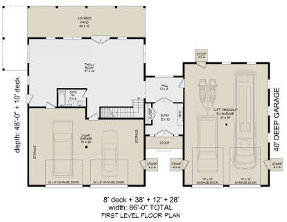 First Floor for House Plan #940-00892