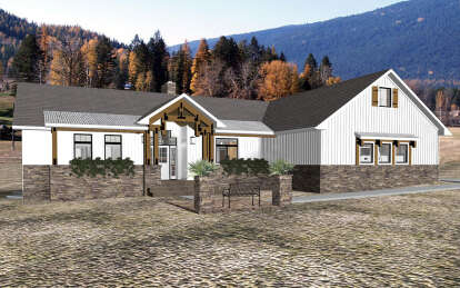 House Plan House Plan #29843 Angled Front Elevation
