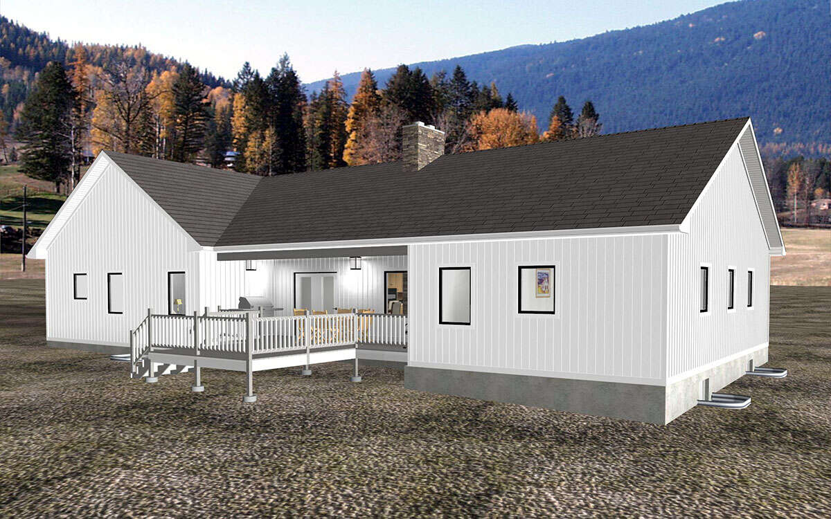 Modern Farmhouse House Plan #8387-00003 Elevation Photo